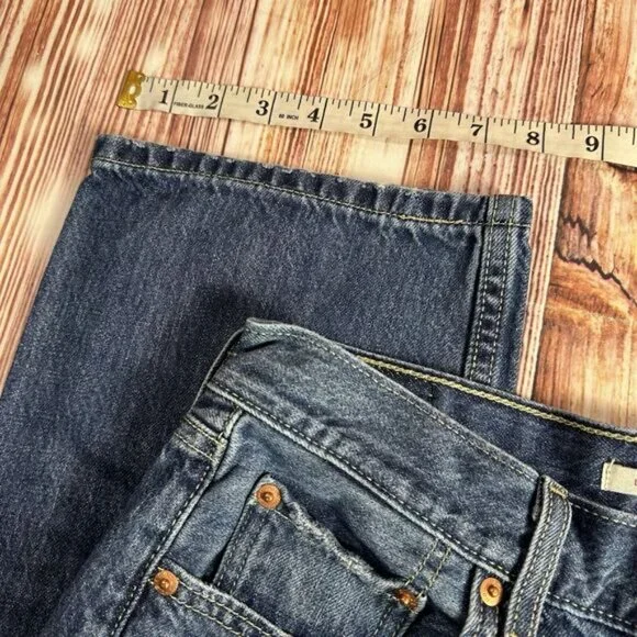 Levi's LOW PRO STRAIGHT Leg Sz 28 Blue Distressed Jeans Denim Pants 29x29.5 - Picture 7 of 13